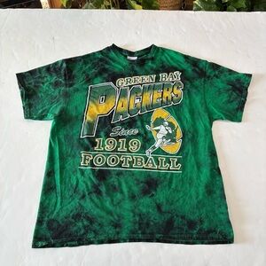 001 - GREEN BAY PACKERS NFL FOOTBALL TYE DYED T SHIRT